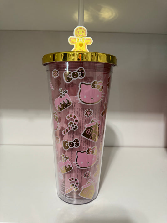 Pink Gingerbread Plastic Cup